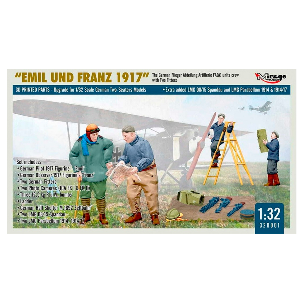 1/32 «Emil und Franz 1917» The German Flieger Abteilung Artillerie FA(A) units crew with Two Fitters