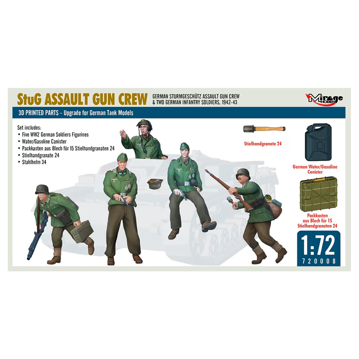 1/72 StuG Assault Gun Crew