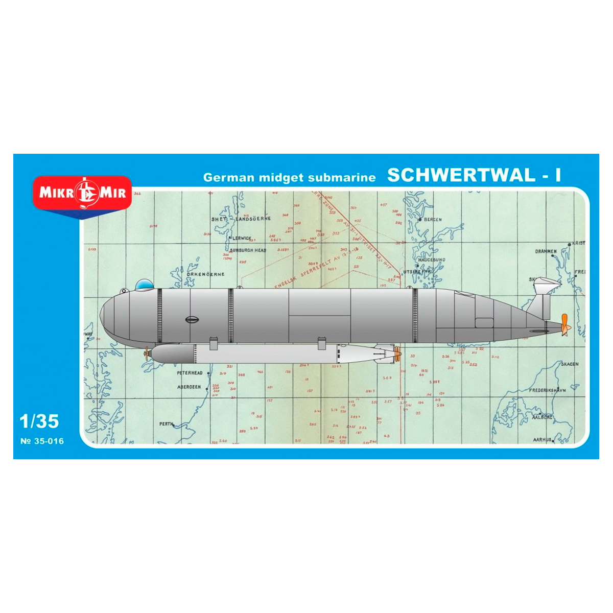 1/35 German Midget Submarine Schwetwal-I