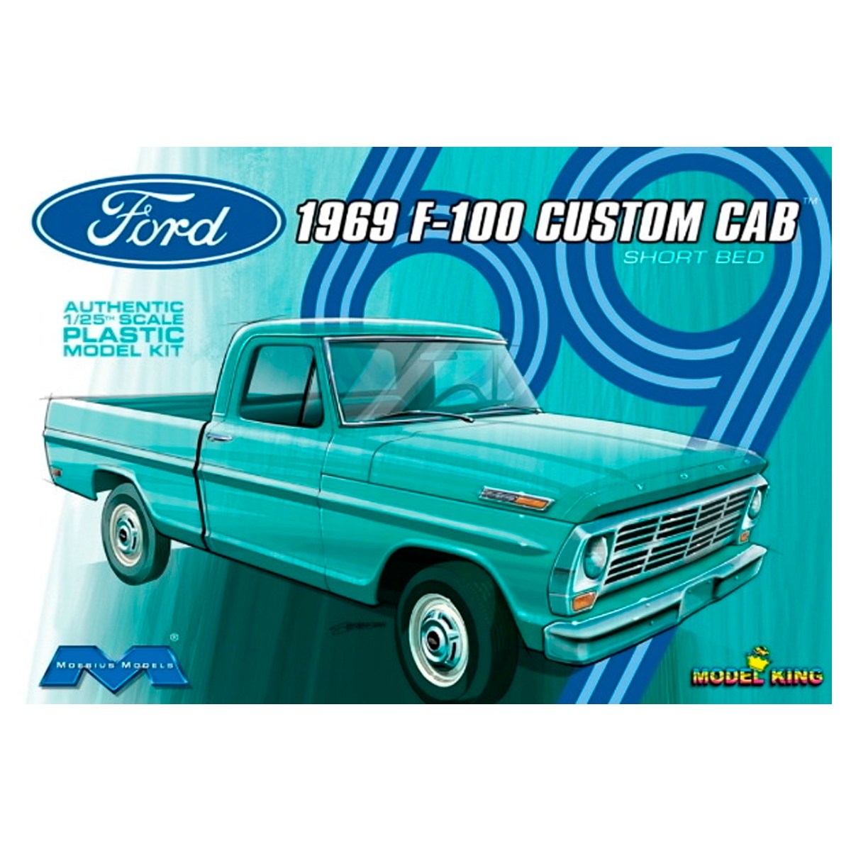 1/25 1969 Ford F-100 Custom Cab «Model King» Short Bed
