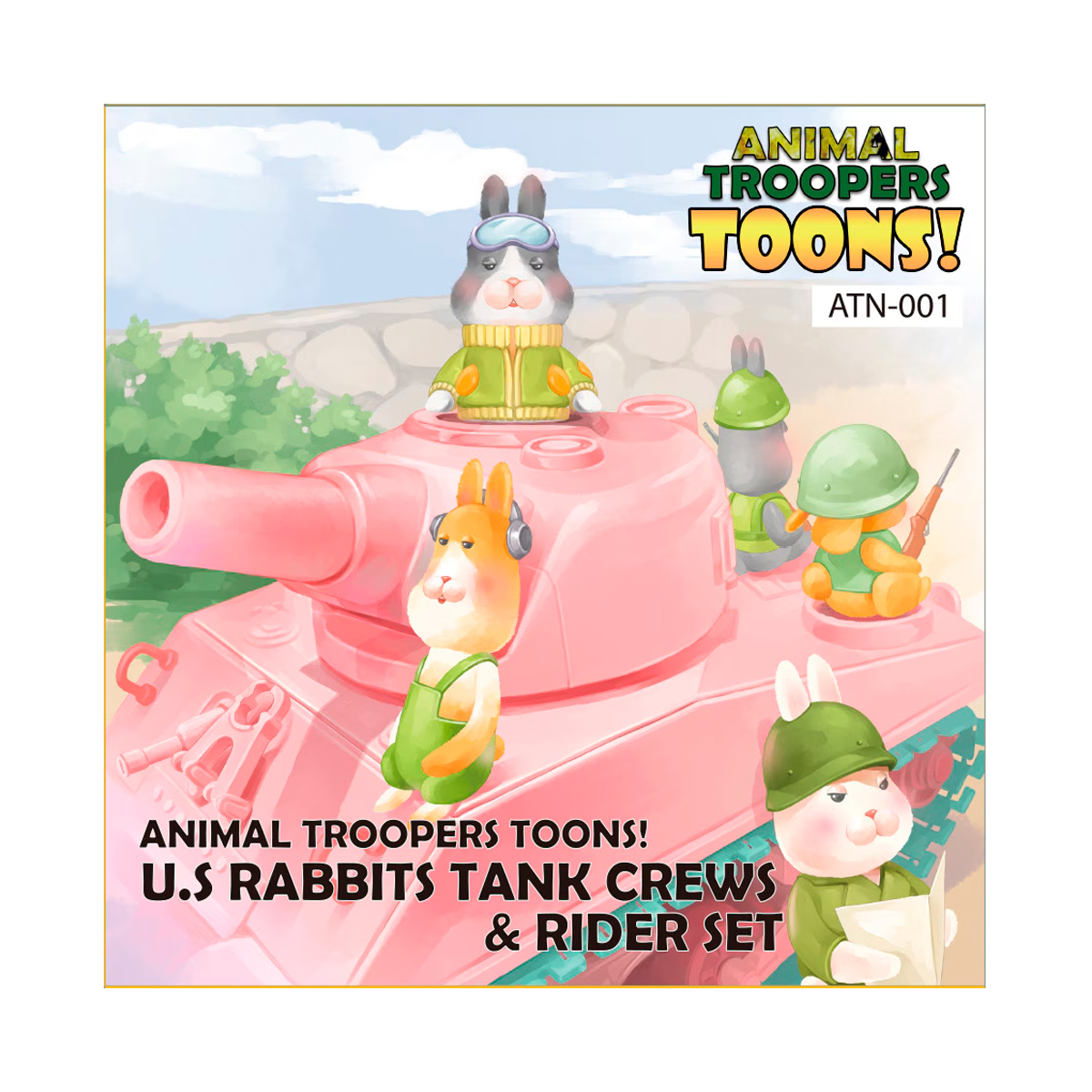 Animal Troopers Toons! U.S Rabbits Tank Crews & Rider Set