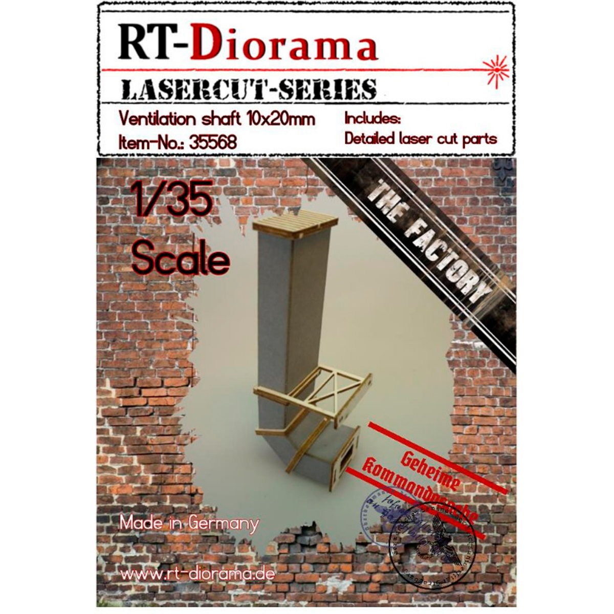 1/35 Ventilation shaft 10x20mm