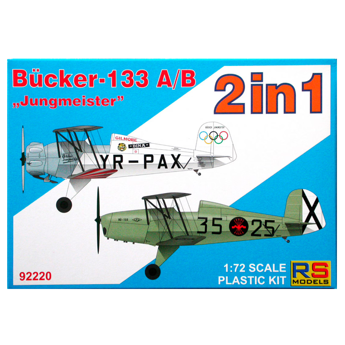 1/72 Bücker-133 A/B “Jungmeister” 2in1