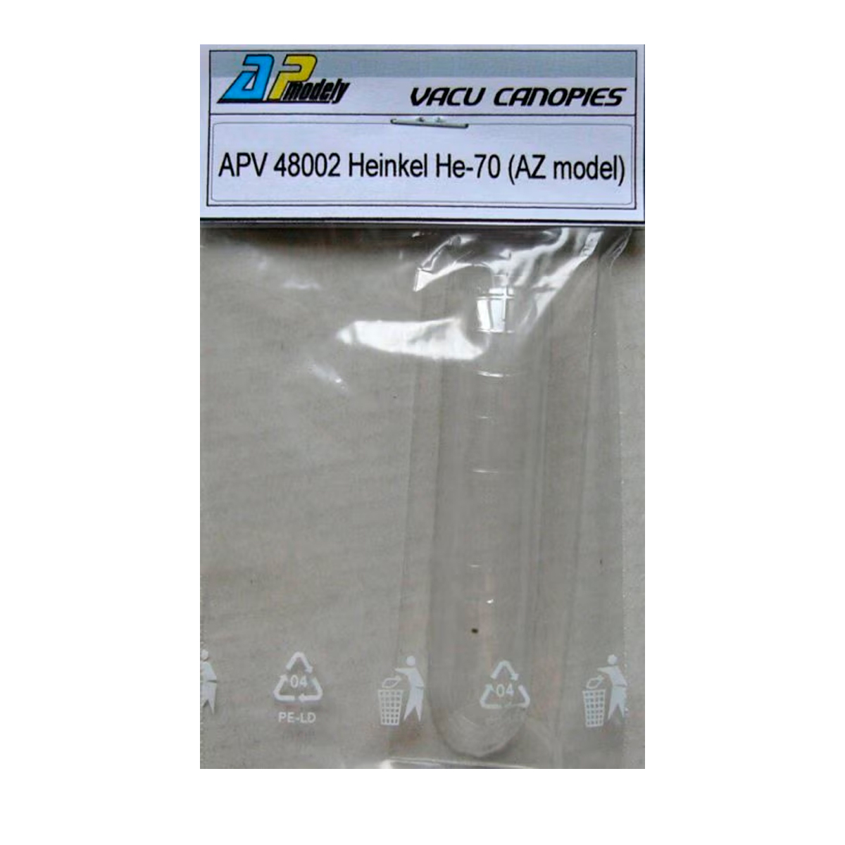 1/48 Heinkel He 70 vacu canopies for AZ Model