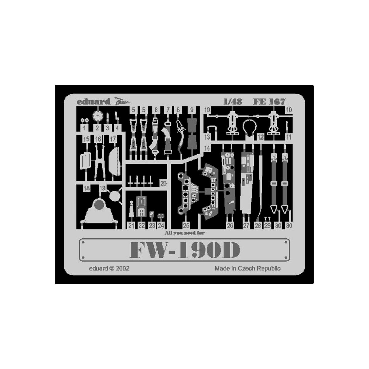 Eduard 1/48 FW-190D detail set photo-etched detail set