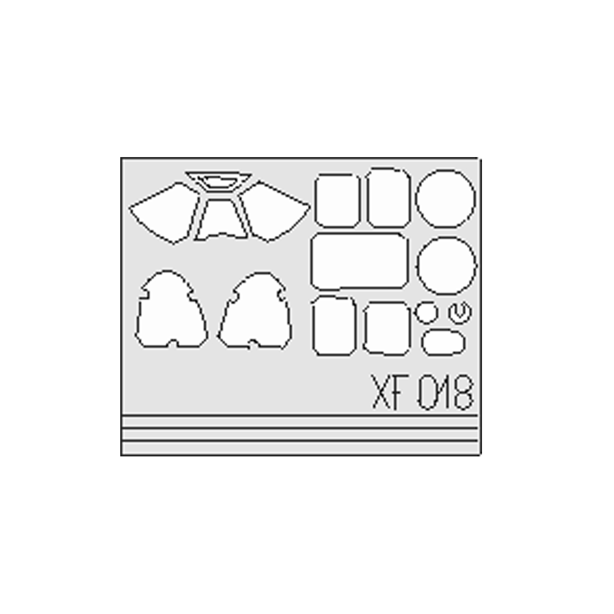 Eduard 1/48 P-51B Mustang Masking set for Tamiya