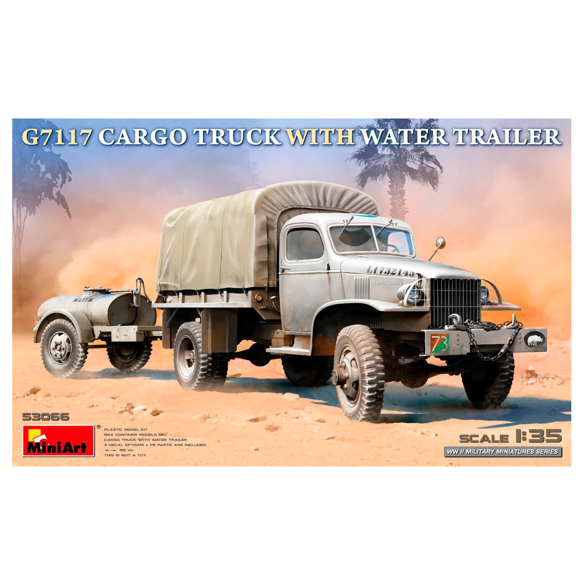 1/35 G7117 Cargo Truck with Water Trailer