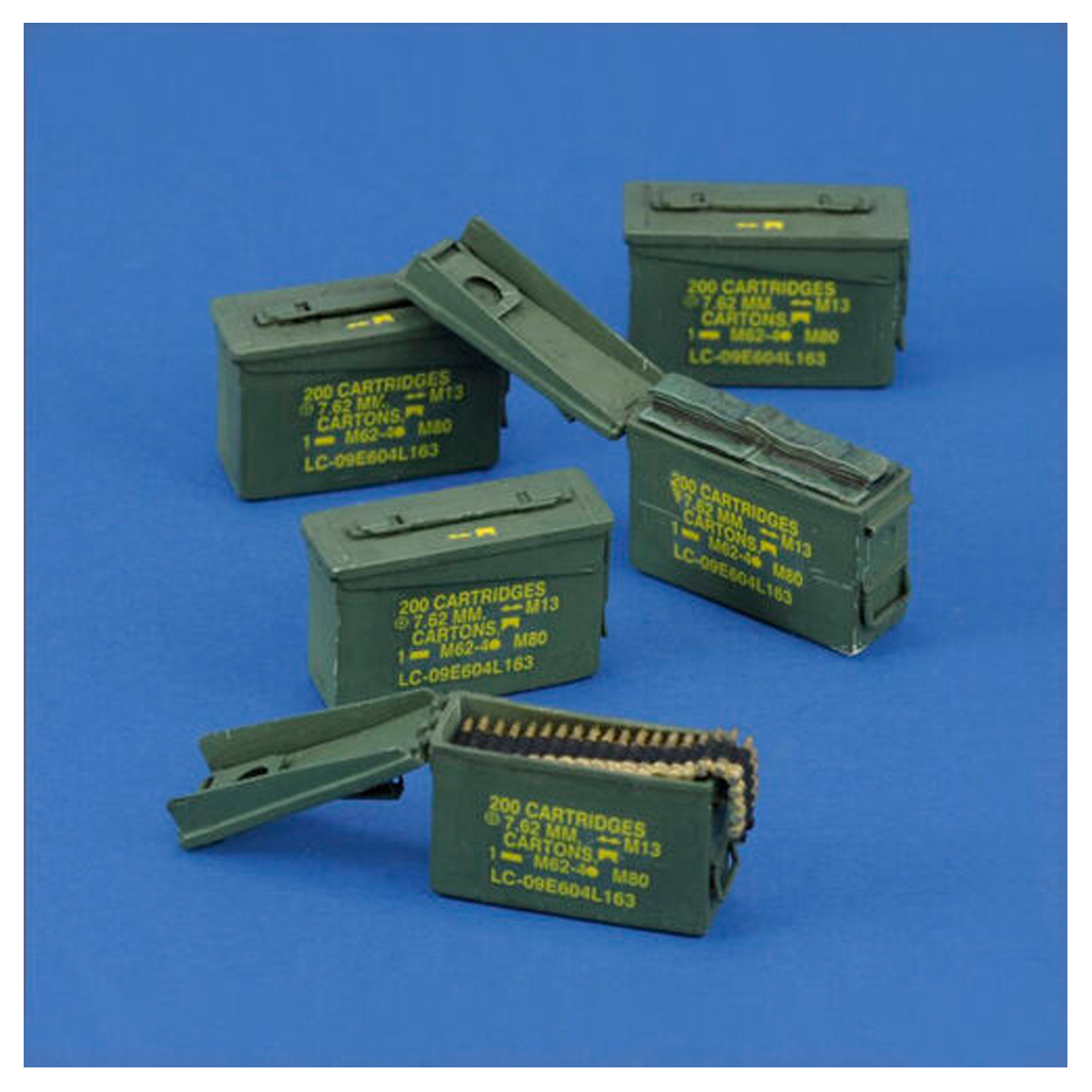 U.S. ammo 7,62mm boxes set ’Vietnam’ (1/16 scale)  3D printed