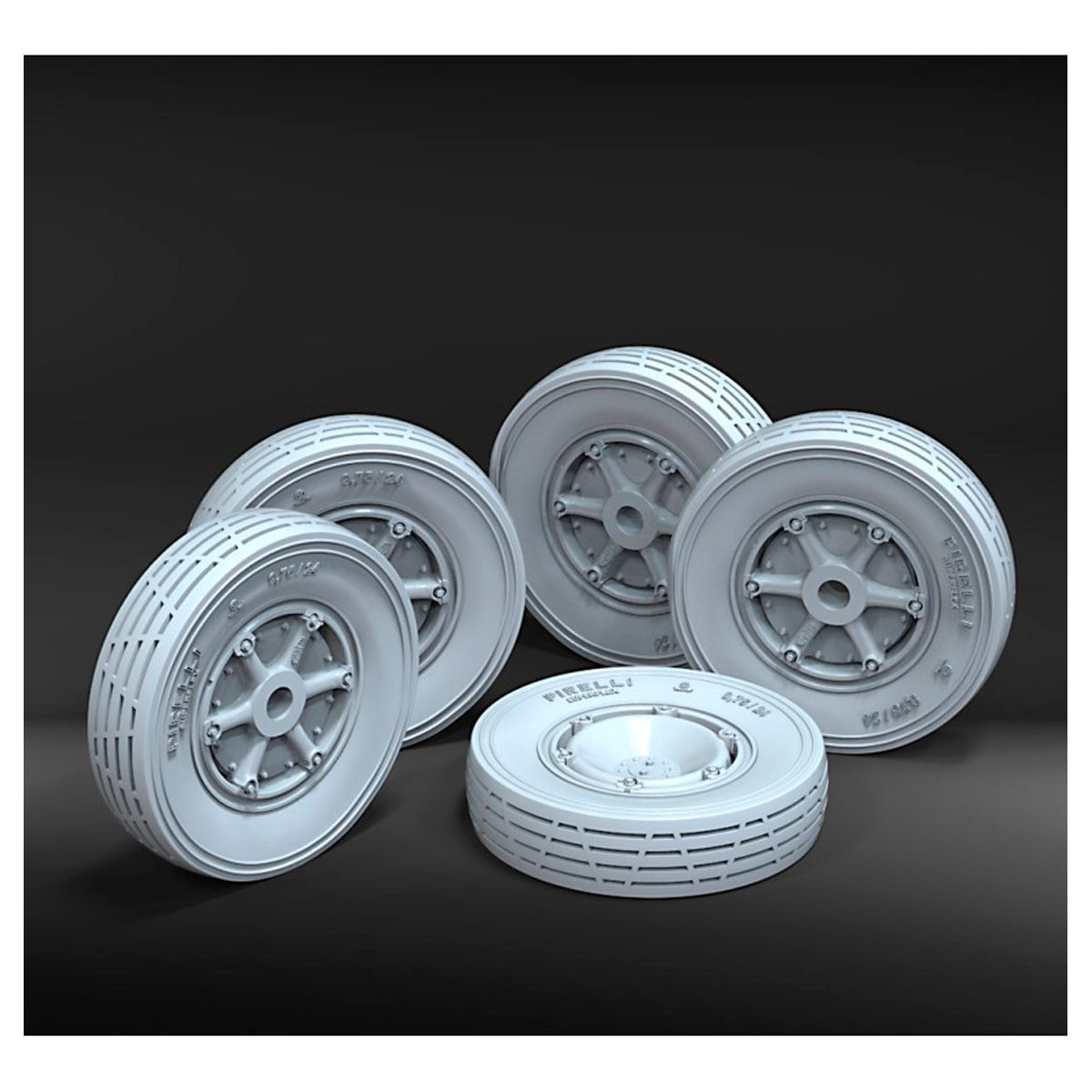 Autoblinda AB41 ‘Libia’ wheels set (1/35 scale) 3D printed