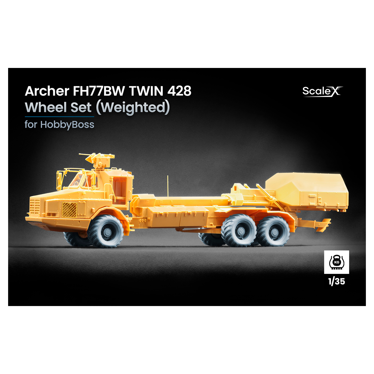 Archer FH77BW TWIN 428 Weighted wheel set 1/35