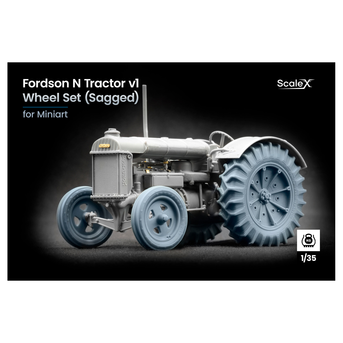 Fordson N Tractor v1 Sagged wheel set 1/35