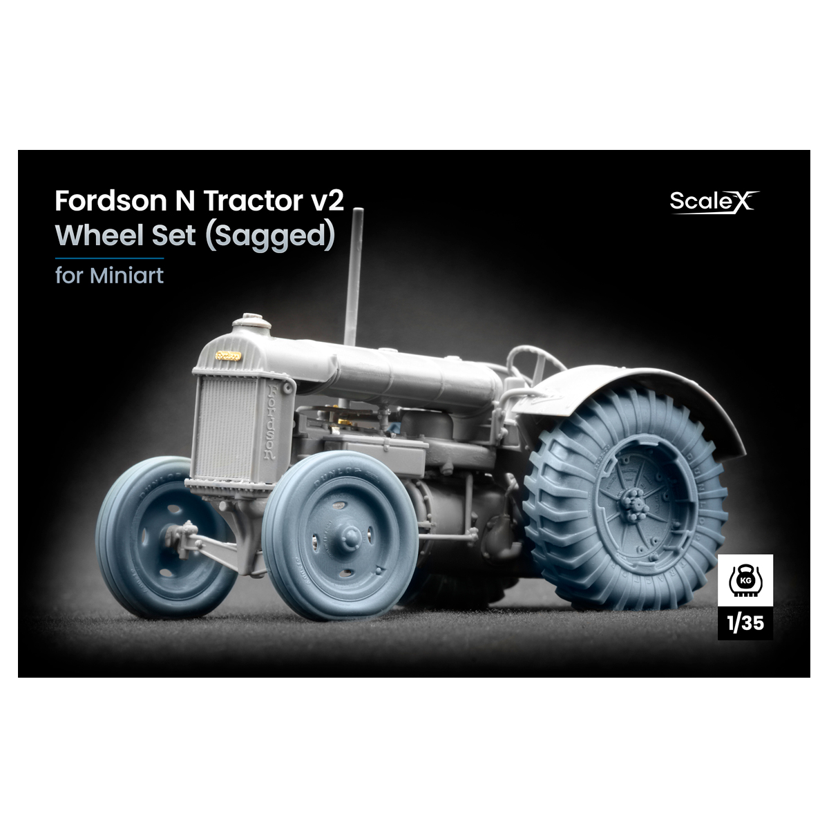 Fordson N Tractor v2 Weighted wheel set 1/35