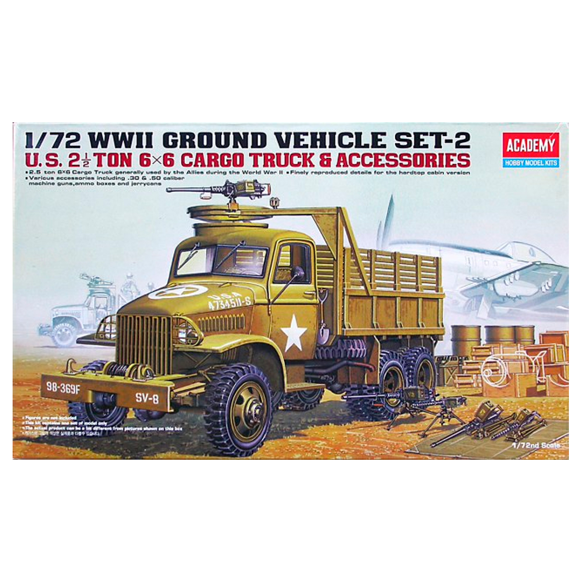 1/72 U.S. 2.5ton Cargo Truck and Accessories