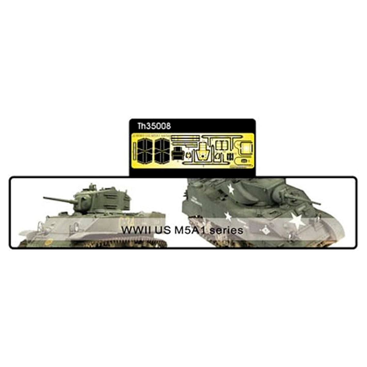 1/35 WWII US M5A1 Etching Parts Light Guard & Detail