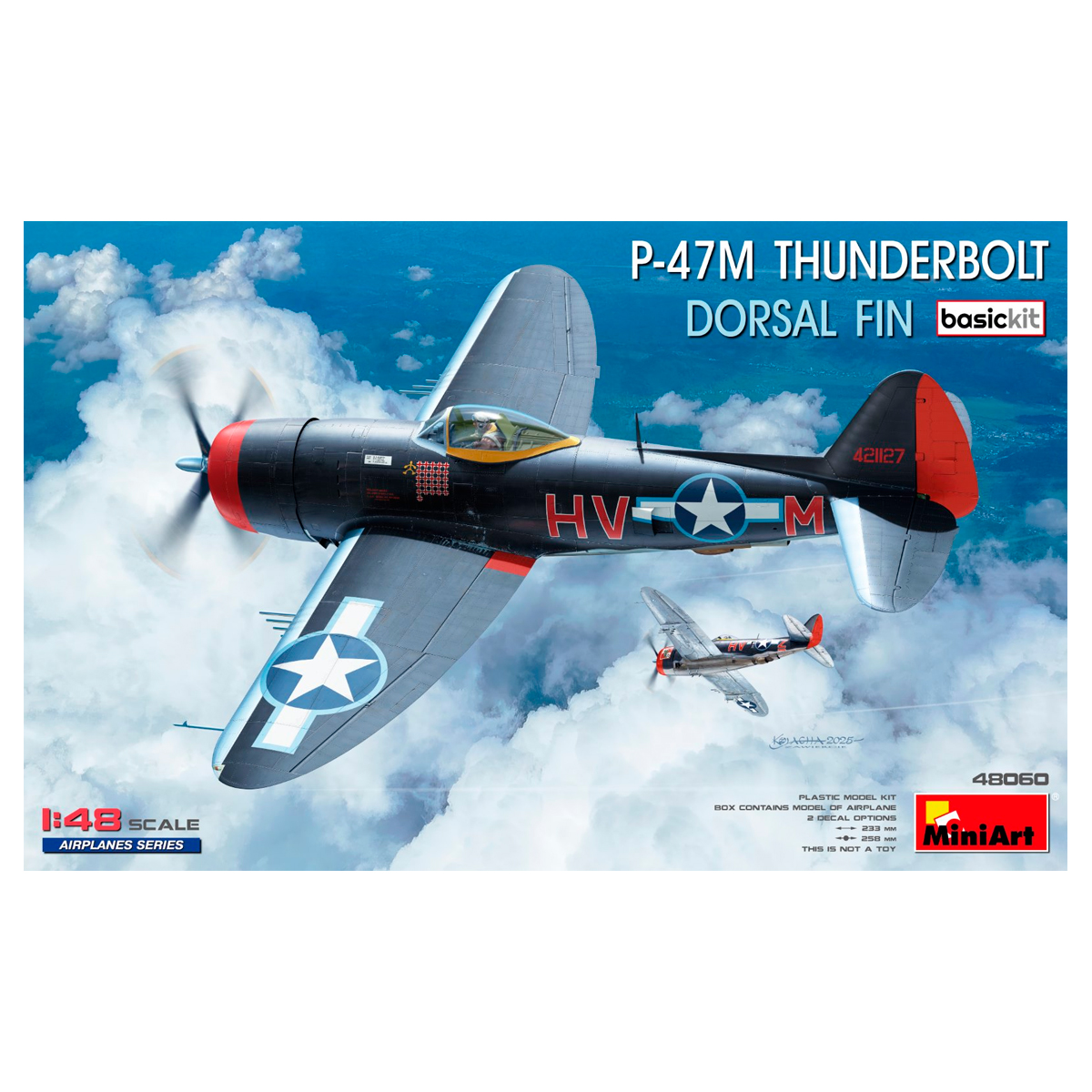 1/48 P-47M Thunderbolt. Dorsal Fin. Basic Kit