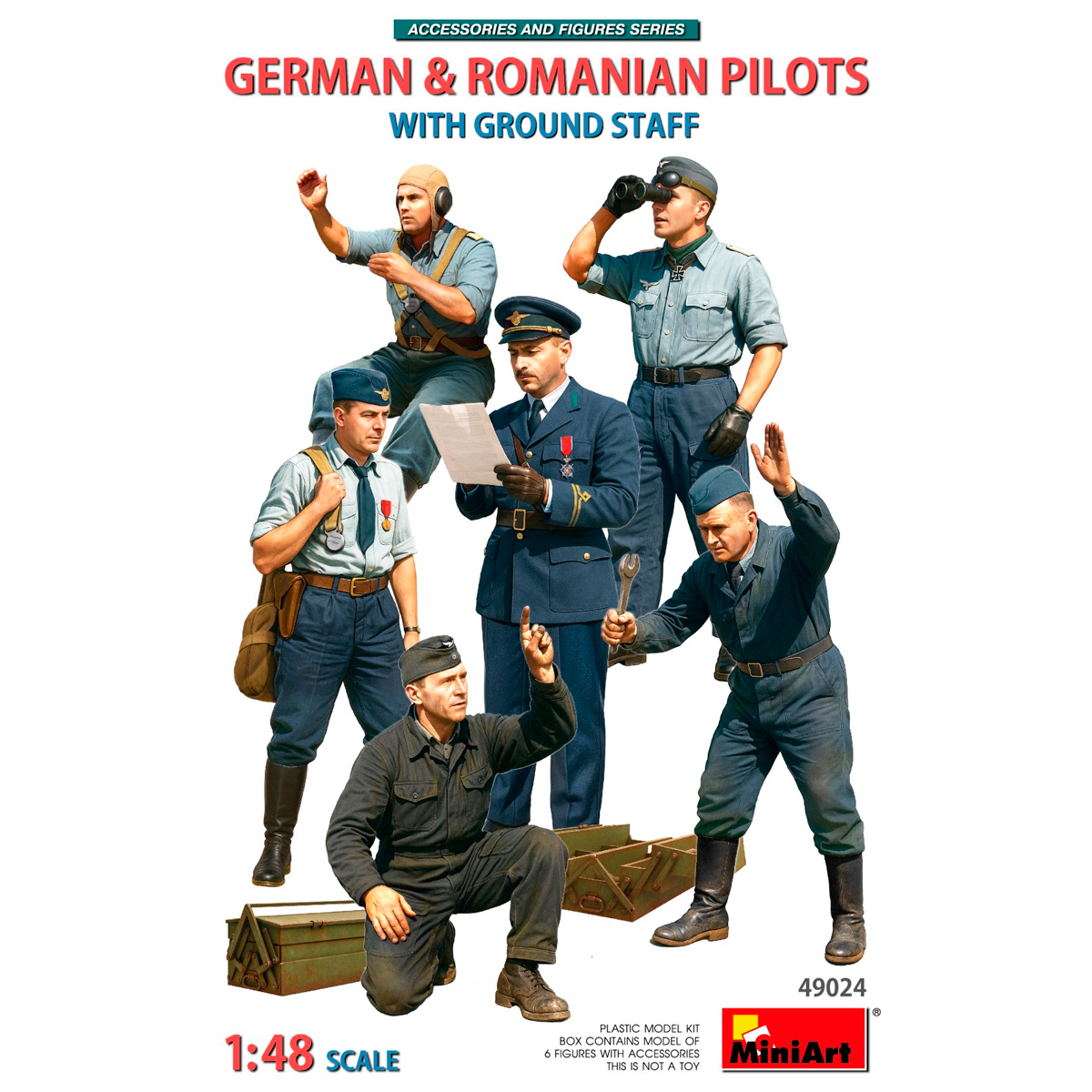1/48 German & Romanian Pilots w/Ground Staff
