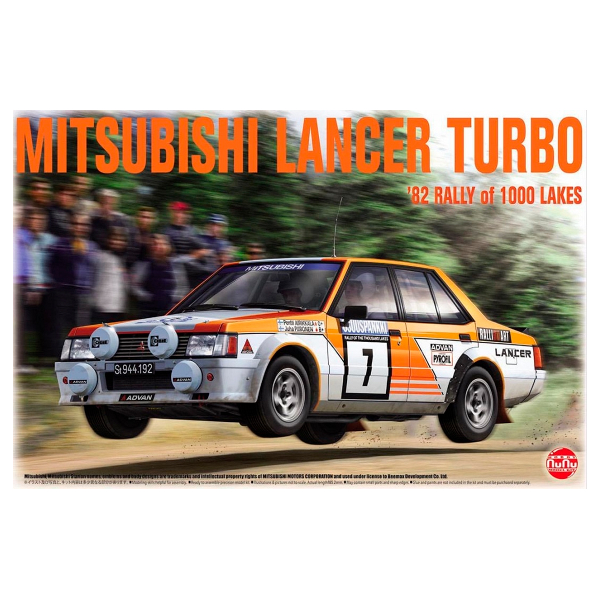1/24 Mitsubishi Lancer Turbo 1000 Lakes Rally 1982