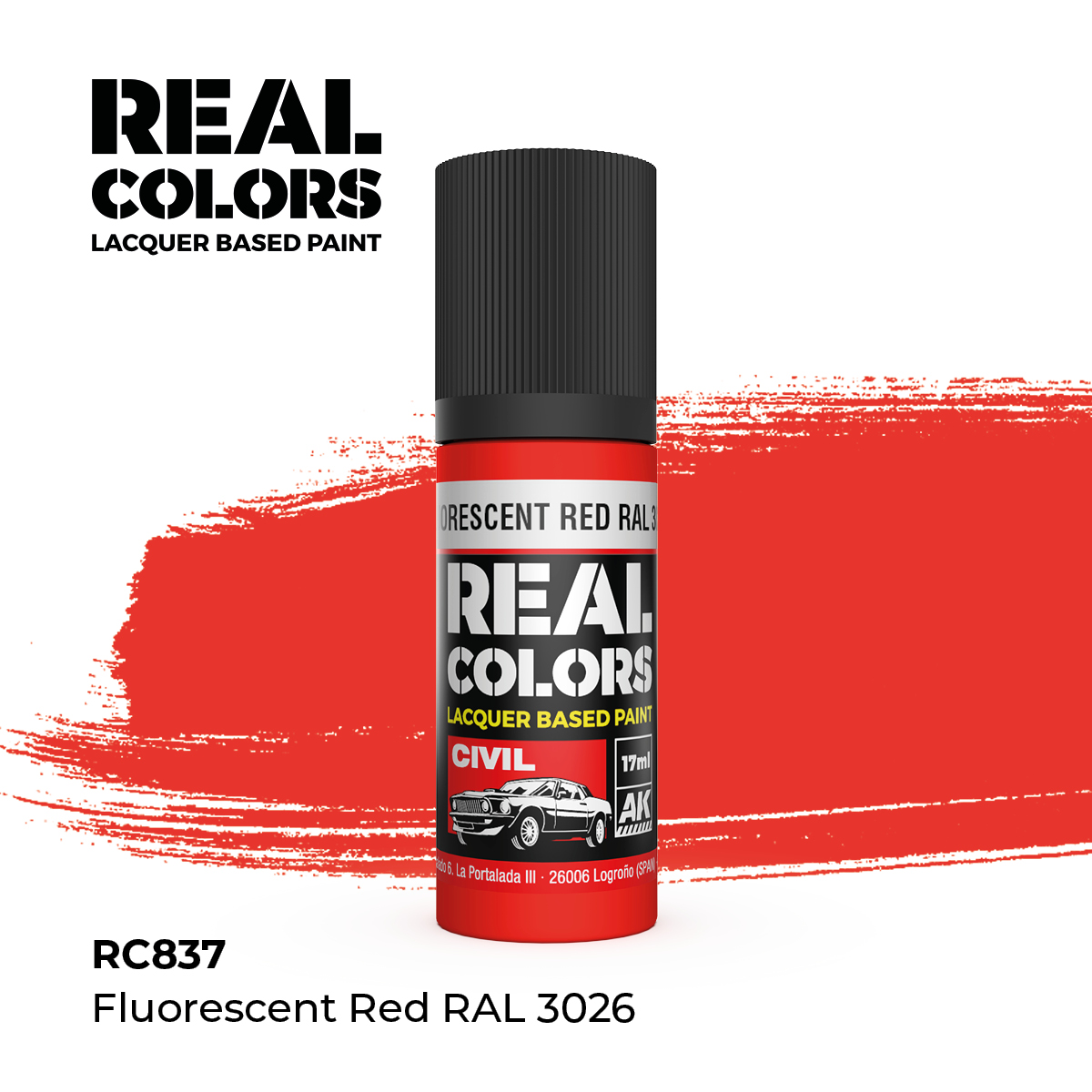 Fluorescent Red RAL 3026