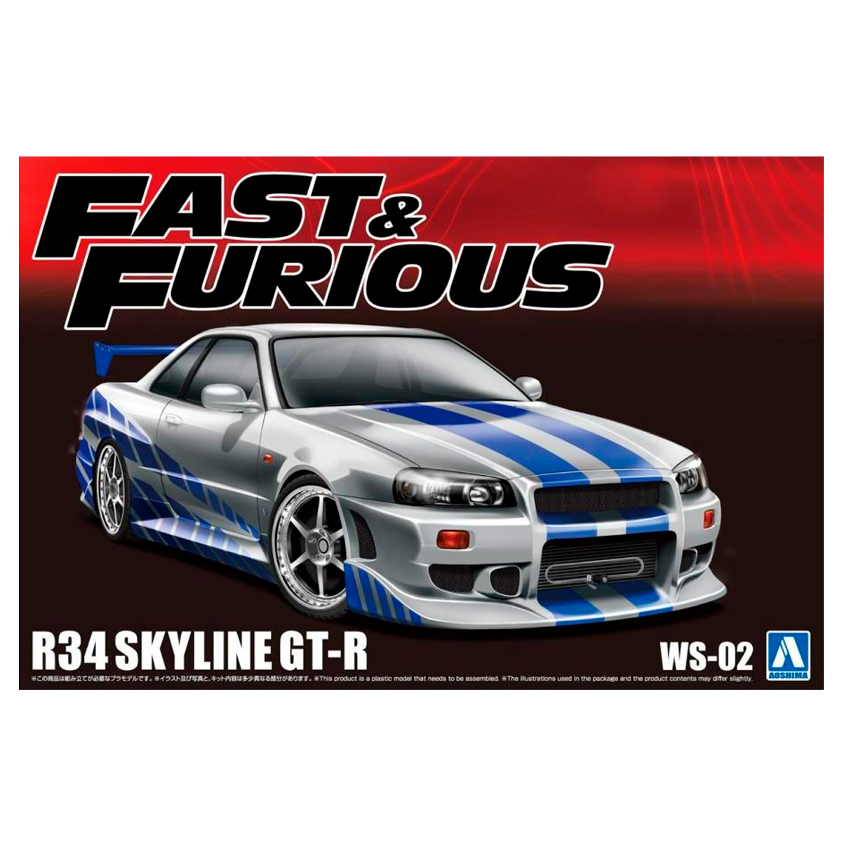 1/24 FAST & FURIOUS R34 SKYLINE GT-R