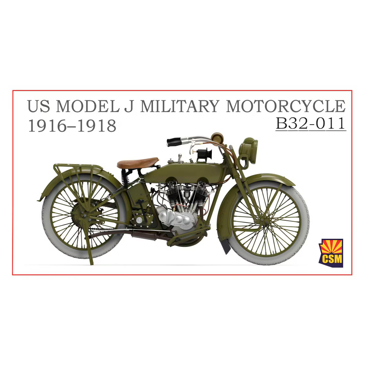1/32 US Model J Military Motorcycle 1916– 1918