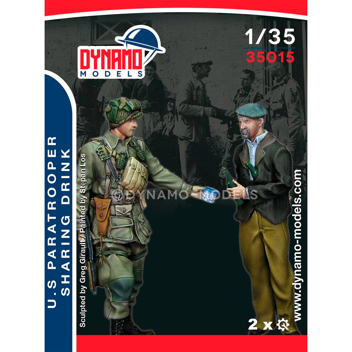 1/35 U.S Paratrooper sharing drink set