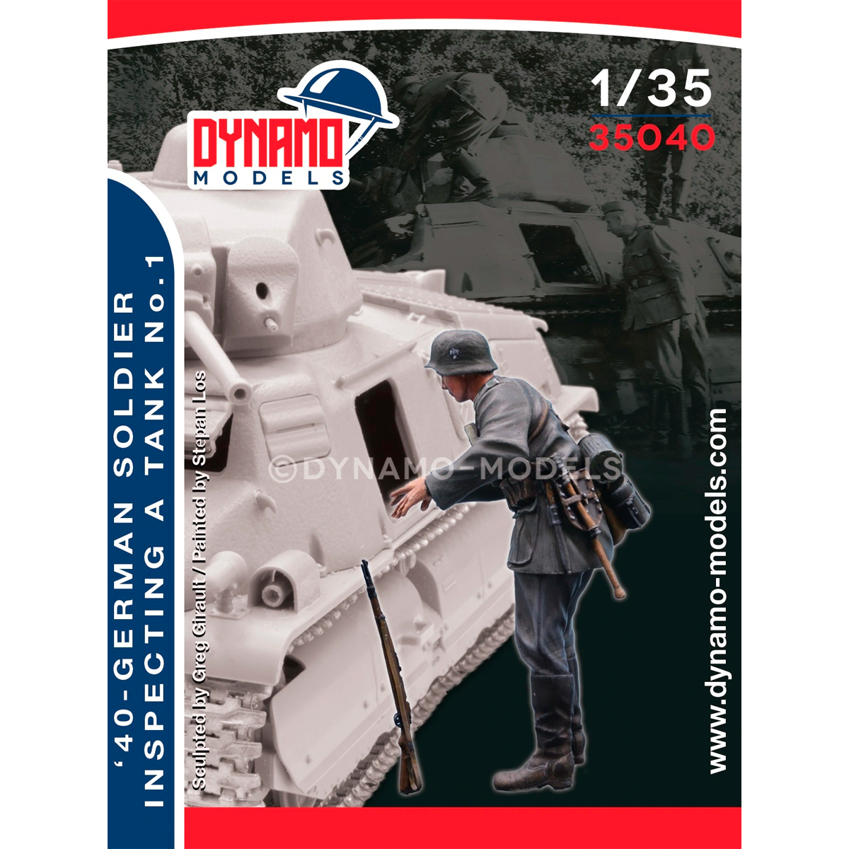 1/35 ’40 German Infantry inspecting a tank No.1