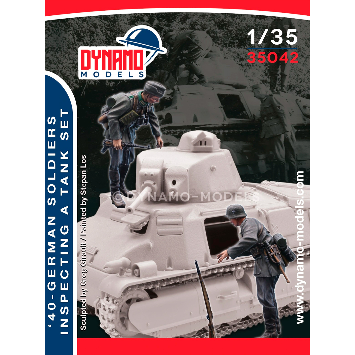 1/35 ’40 German Infantry inspecting a tank Set