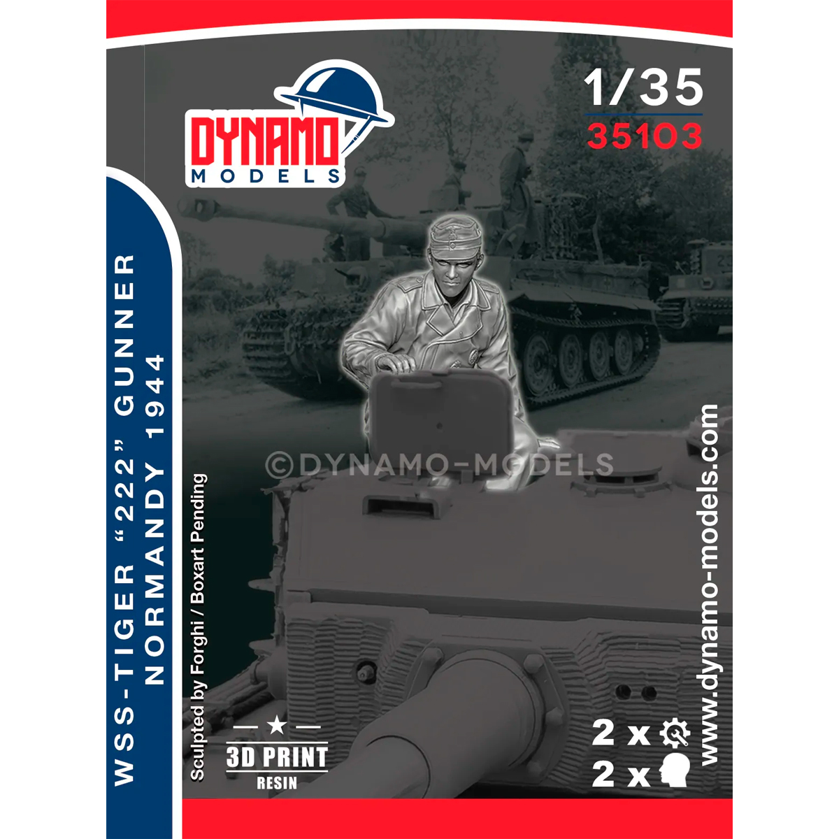 1/35 WSS – Tiger ‘’ 222 ‘’ Gunner Normandy 1944 No.2