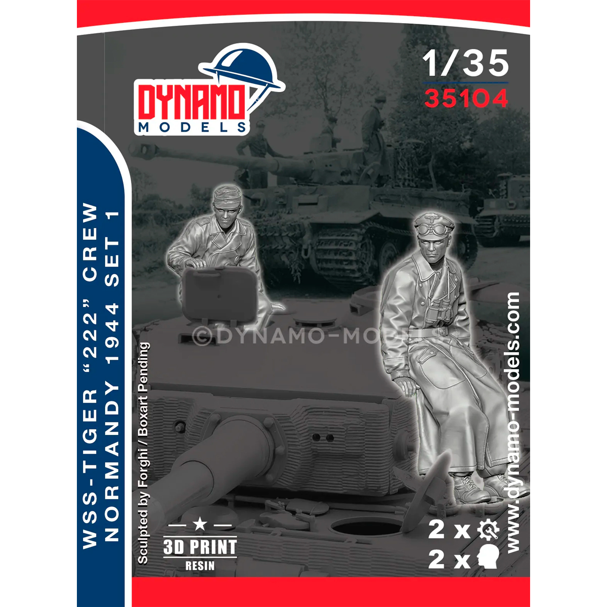 1/35 WSS – Tiger ‘’ 222 ‘’ Crew Normandy 1944 Set 1