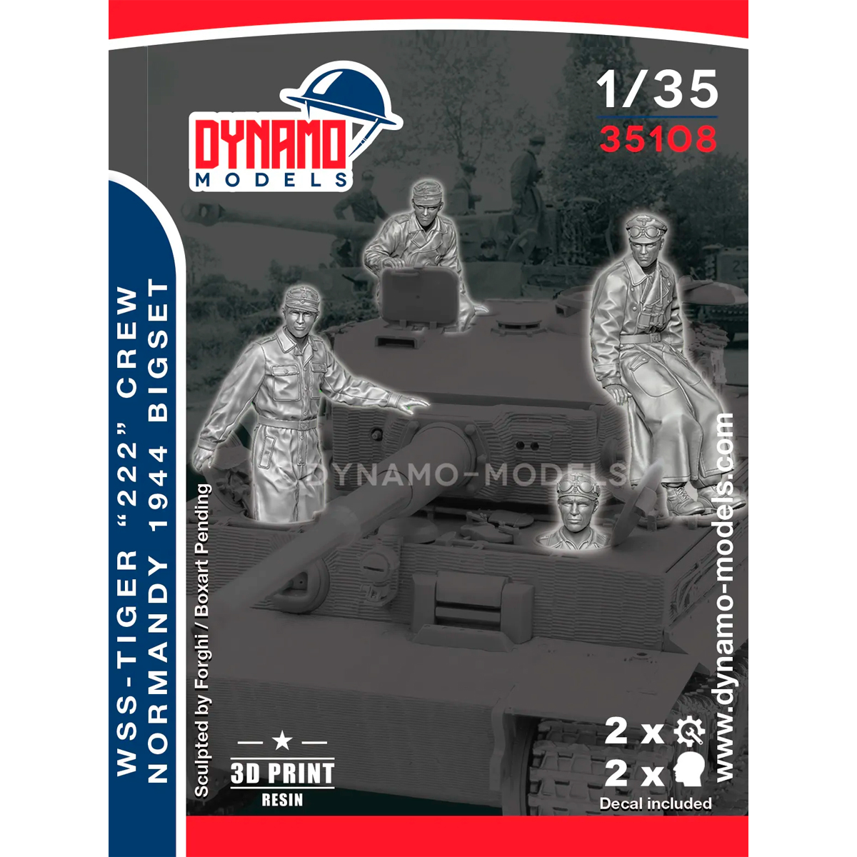 1/35 WSS – Tiger ‘’ 222 ‘’ Crew Normandy Big Set (include decals)