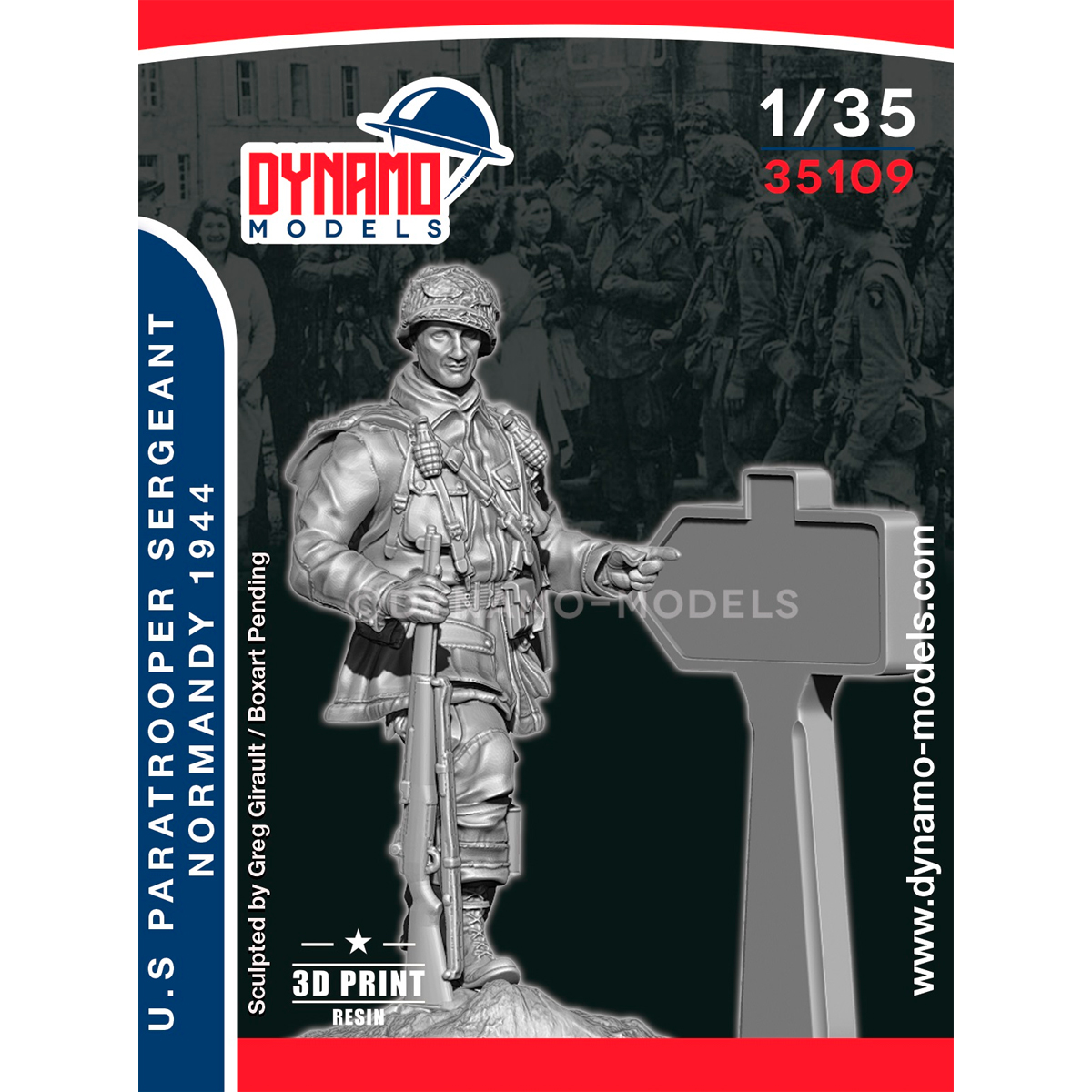 1/35 U.S Paratrooper Sergeant Pointing Direction (Normandy 1944)