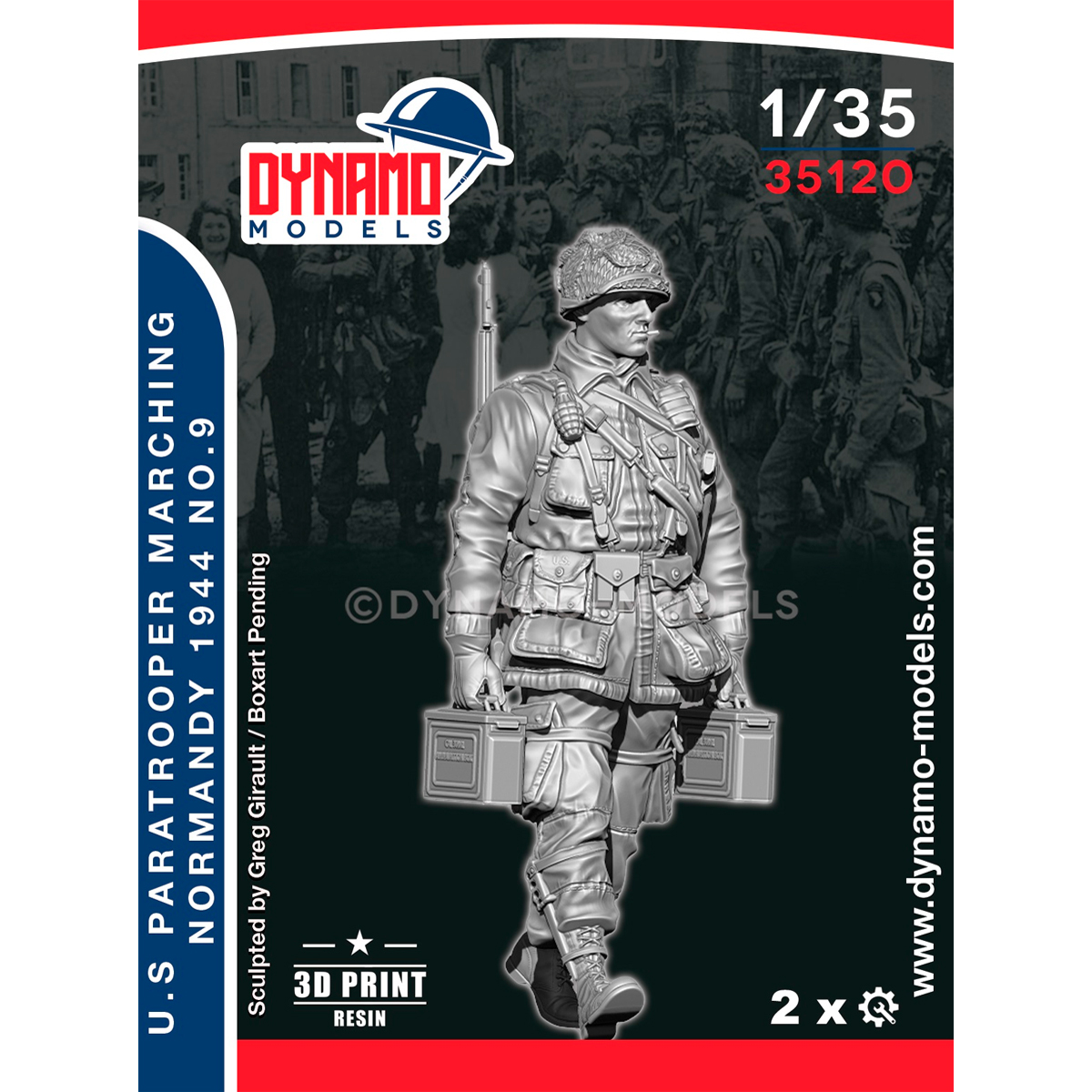 1/35 U.S Paratrooper ‘’MG loader’’ Marching (Normandy 1944) No.9