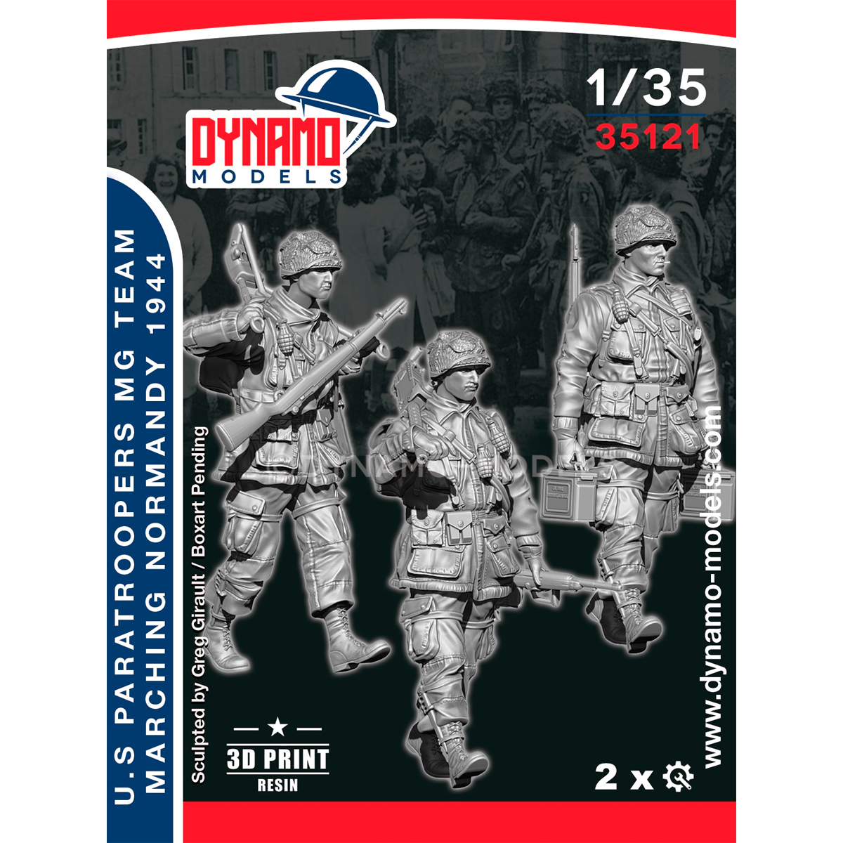 1/35 U.S Paratrooper ‘’MG team’’ Marching (Normandy 1944) Set