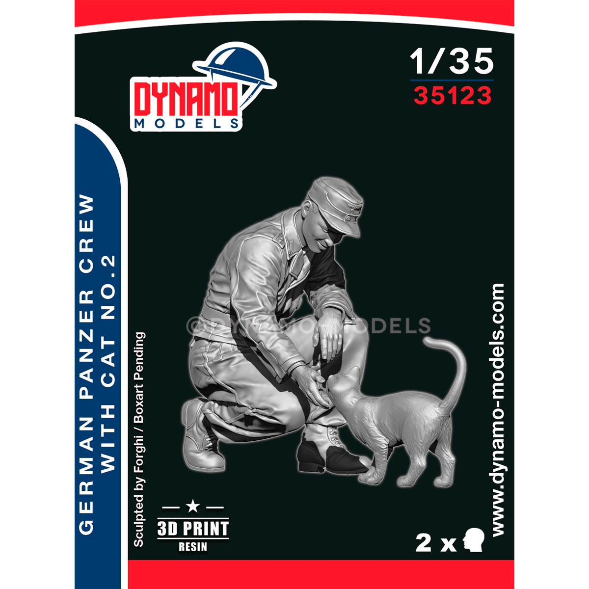 1/35 German Panzer Crew with Cat No.2