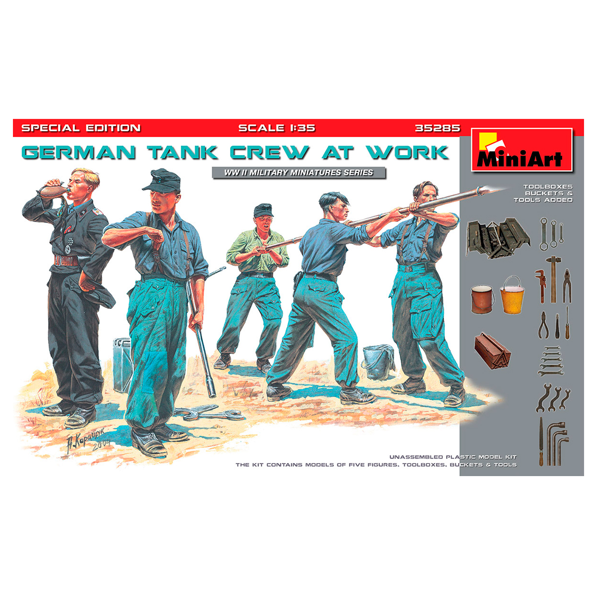 1/35 German Tank Crew at Work. Special Edition