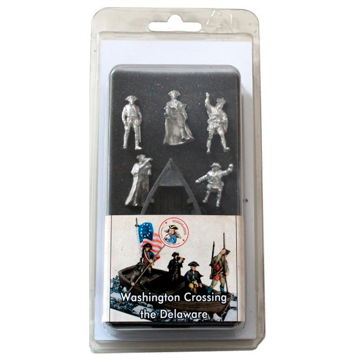 Washington crossing the Delaware ( 28mm ) Five minaitures, Two rifles, one boat