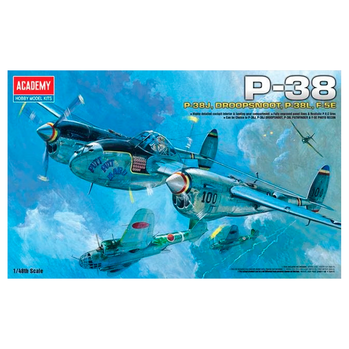 1/48 P-38 P-38J, Droopsnoot, P-38L, F-5E