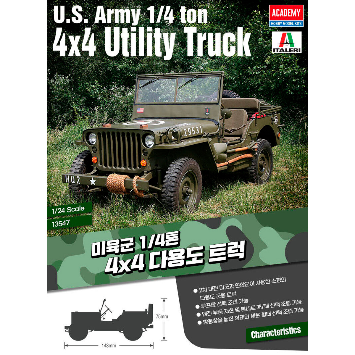 1/24 US Army 1/4 Ton 4×4 Utility Truck