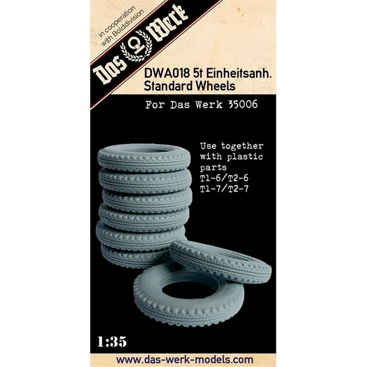 1/35 5t Einheitsanhänger. Standard Wheels