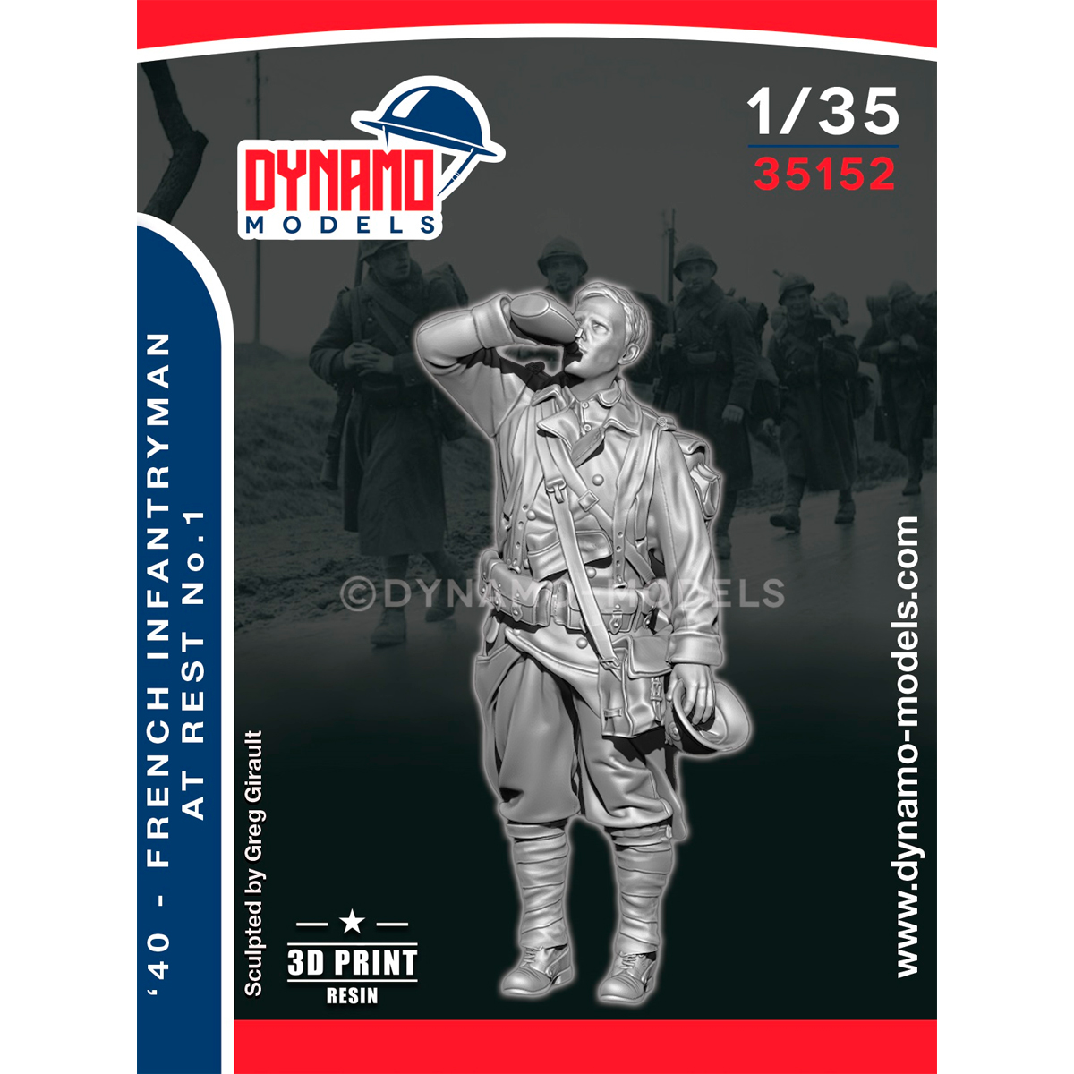 1/35 French ‘40’ Infantryman at Rest No.1