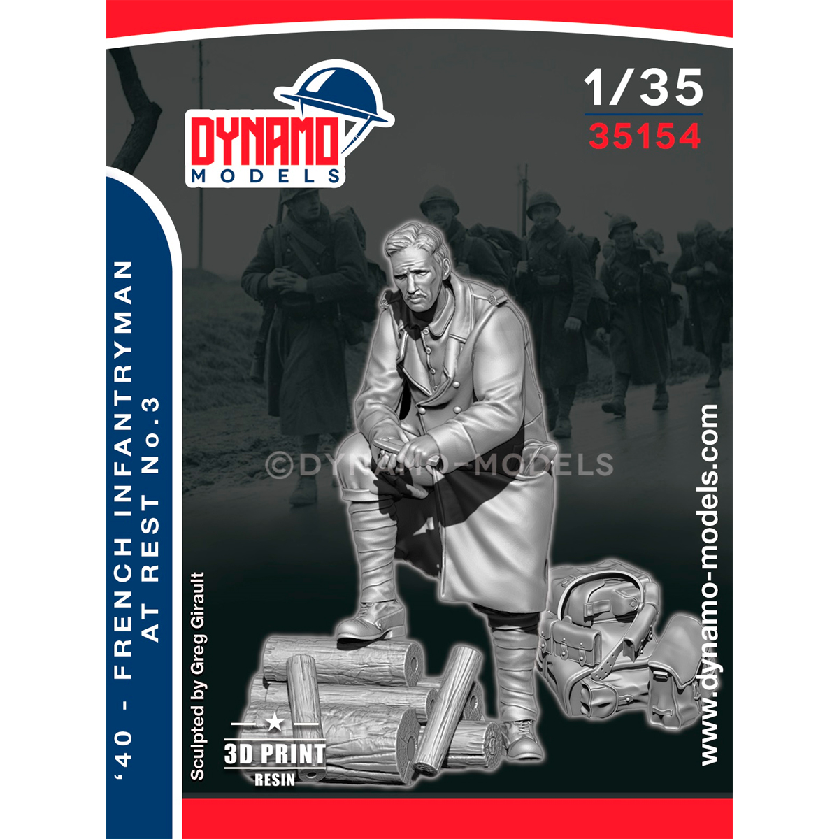 1/35 French ‘40’ Infantryman at Rest No.3