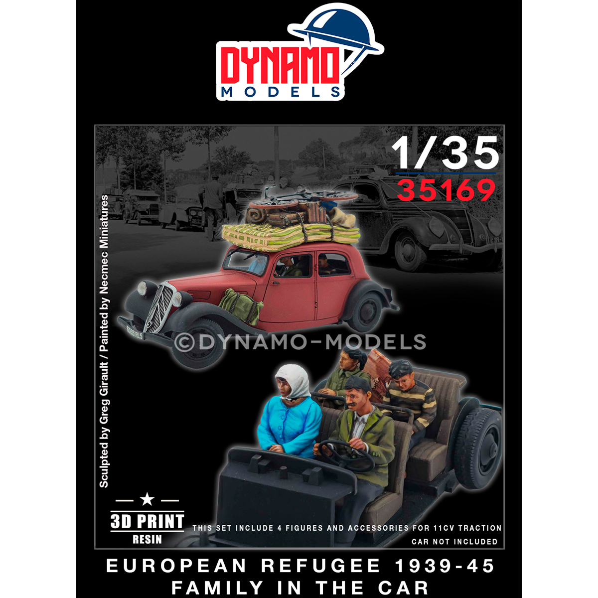 1/35 Civilian – Refugee Family in the Car