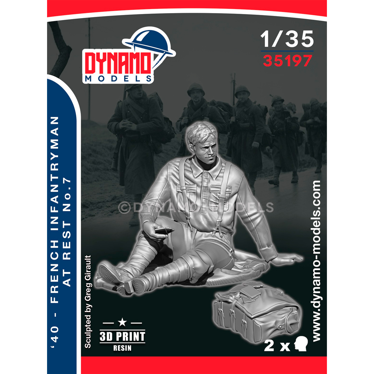1/35 French ‘40’ Infantryman at Rest No.7
