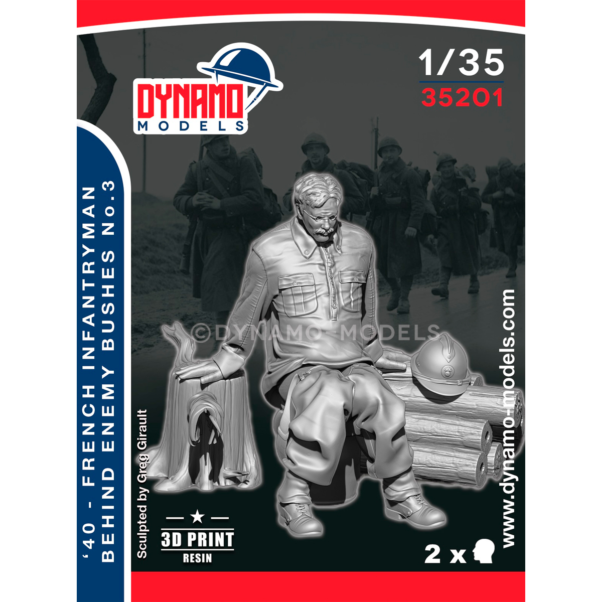 1/35 French ‘40’ Infantryman ‘’ Behind The Enemy Bushes ‘’ No.3