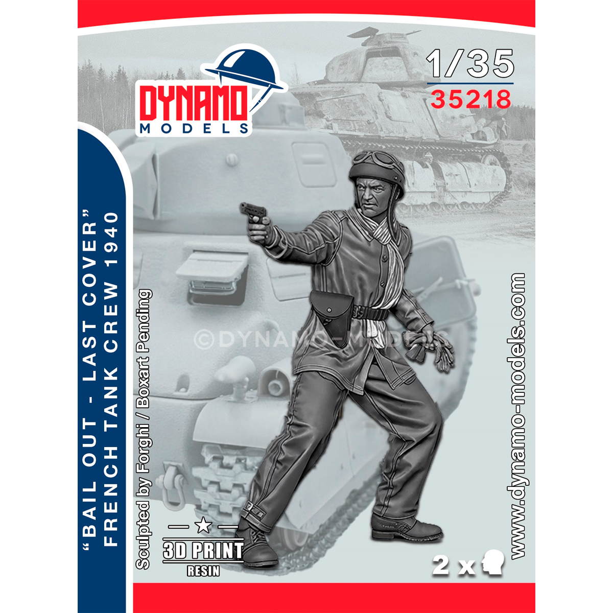 1/35 ’ Bail Out – Last Cover ‘’ French Tank Crew 1940