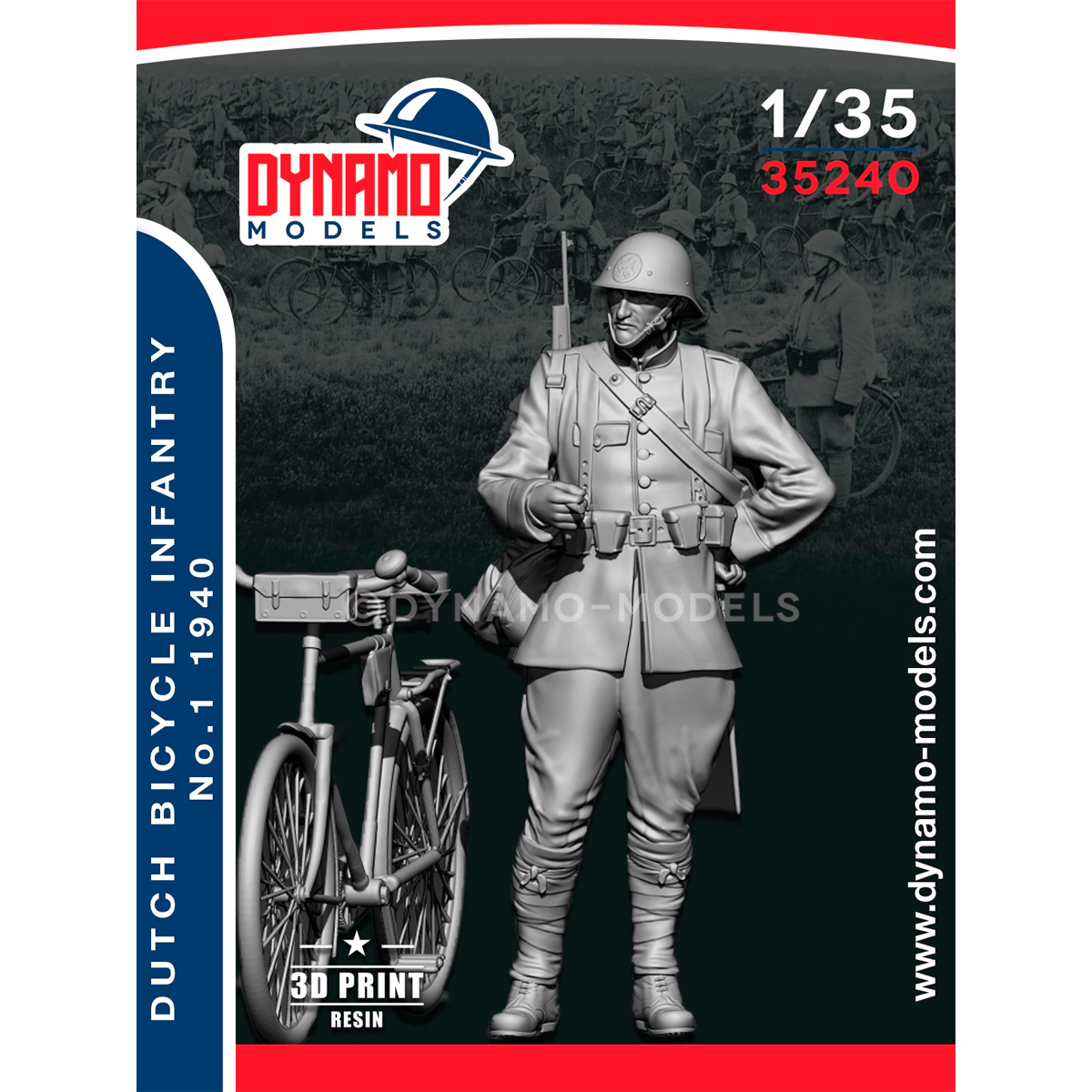1/35 Dutch Army Bicycle Infantry 1940 With Bicycle