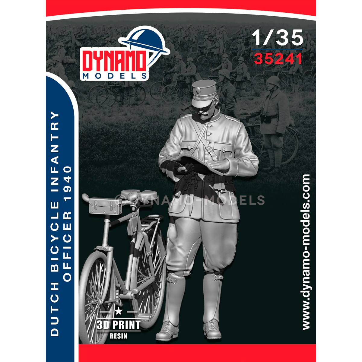 1/35 Dutch Army Bicycle Officer 1940 With Bicycle