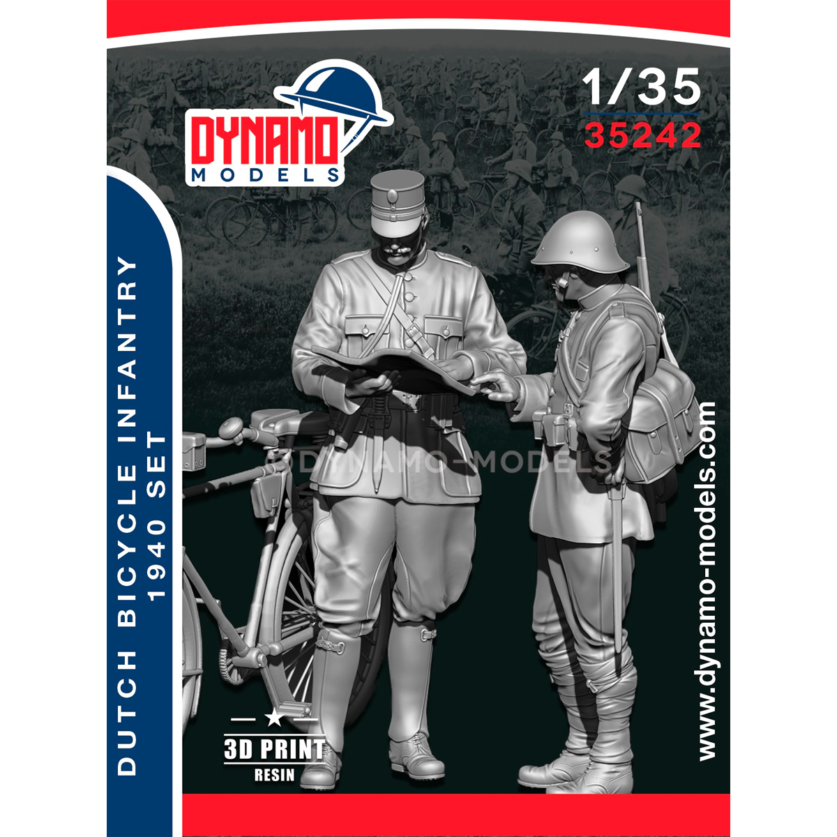 1/35 Dutch Army Bicycle Infantrymen 1940 With Bicycles Set