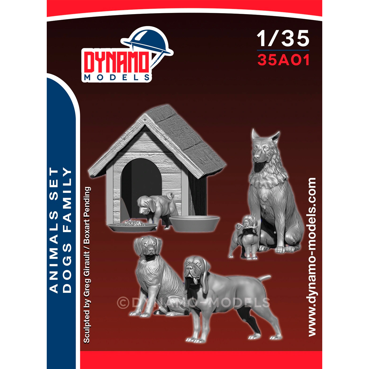 1/35 Animal set – Family of dogs