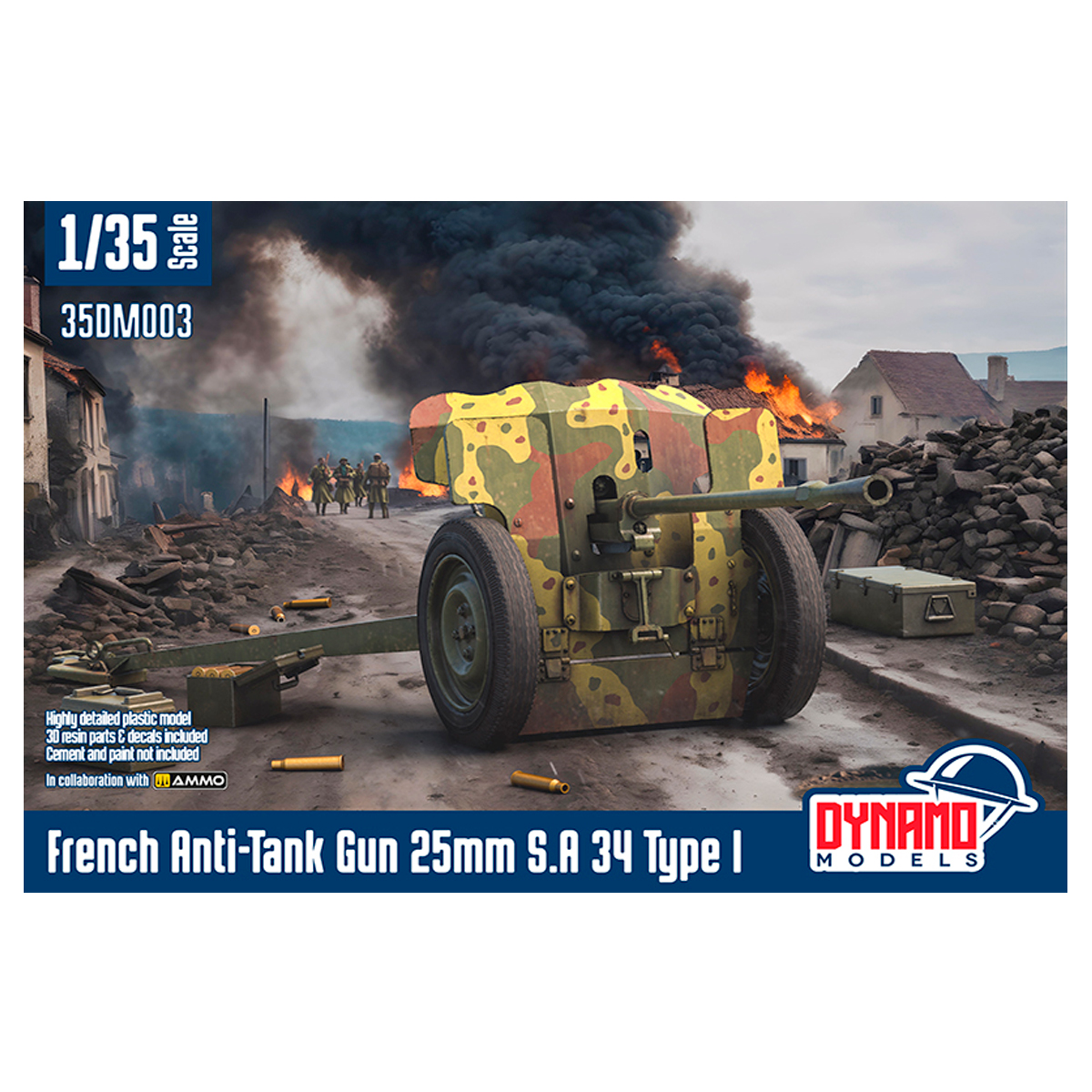 1/35 French Anti-Tank Gun 25mm S.A 34 Type I Standard Version